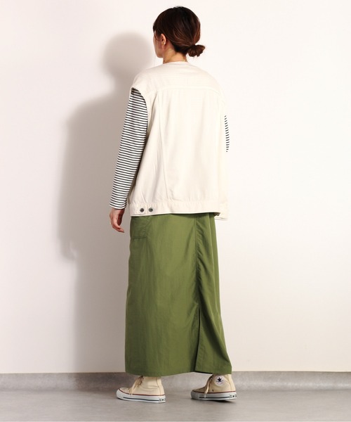 ベスト ジレ リメイクカラーデニムベスト レディース cepo ベスト ジレ リメイクカラーデニムベスト レディース
