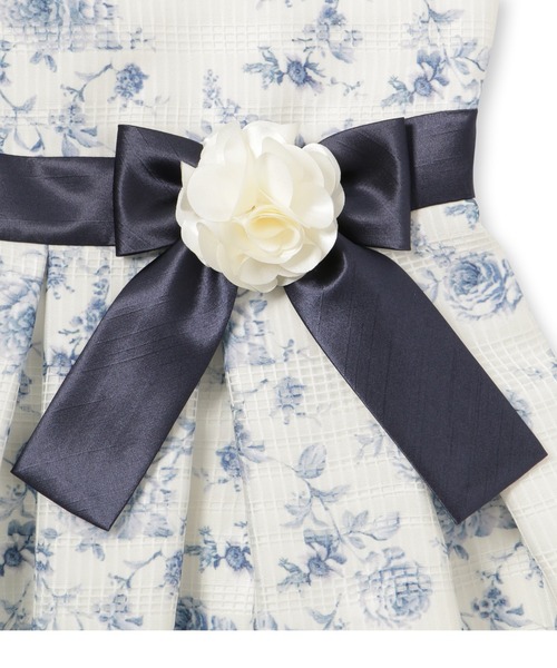 ドレス 発表会 卒園式 入学式 「KIDS」花柄プリントドレス キッズ 子供服 女の子の画像