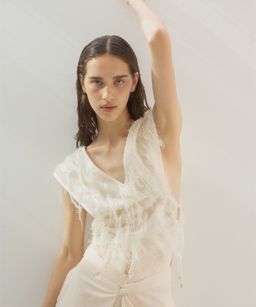 leinwande(ラインヴァンド) Fringe Jacquard Top レディース leinwande(ラインヴァンド) Fringe Jacquard Top レディース