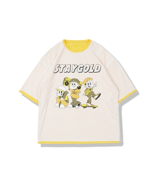 STAY GOLD（ステイゴールド） tシャツ 「STAYGOLD」リバーシブル T
