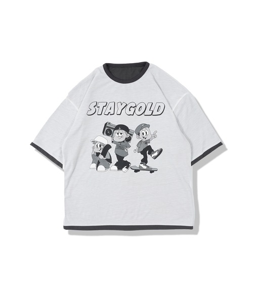 STAY GOLD（ステイゴールド） tシャツ 「STAYGOLD」リバーシブル T