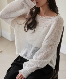 RANAN ニット セーター モヘアライクローゲージニット