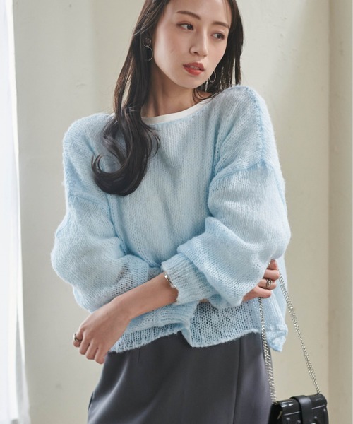 RANAN ニット セーター モヘアライクローゲージニット