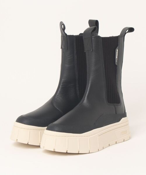 PUMA  プーマ メイズ スタック チェルシー 黒 25センチ PUMA ブーツ プーマ ウィメンズ メイズ スタック チェルシー