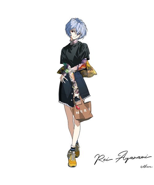 tシャツ RADIO EVA A129 EVANGELION Graffiti Sheer Cutsew by Cigarette-burns レディ RADIO EVA tシャツ A129 EVANGELION Graffiti Sheer Cutsew by
