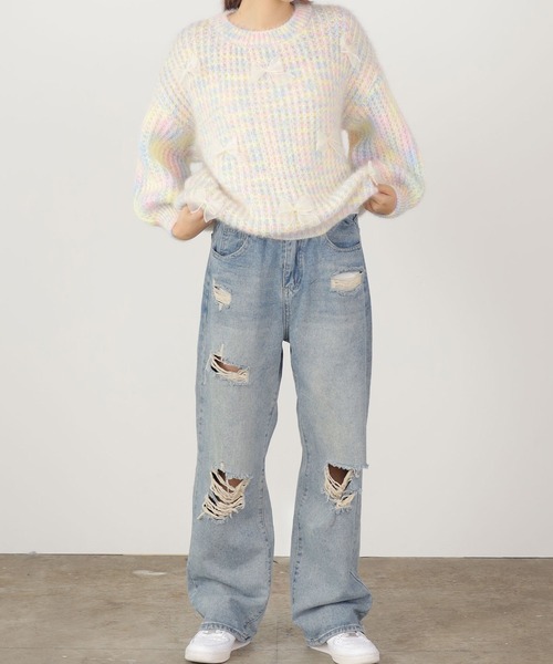 ニット系リボン❁確認用です 6color/XS-LLsize》リボン取り外し2WAY フェザーリボンニット