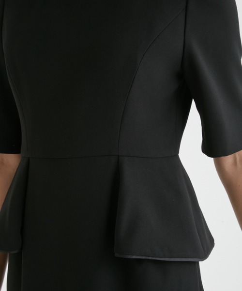 CELFORD フォーマル ペプラム ブラック ドレス 38 新品未使用 タグ付 ブラックフォーマルペプラムタイトワンピース(フォーマルワンピース