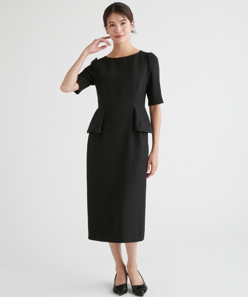 新品未使用　セルフォード　ペプラムワンピース　34サイズ　上品ワンピース　七五三 CELFORD（セルフォード） ワンピース ブラックフォーマルペプラム