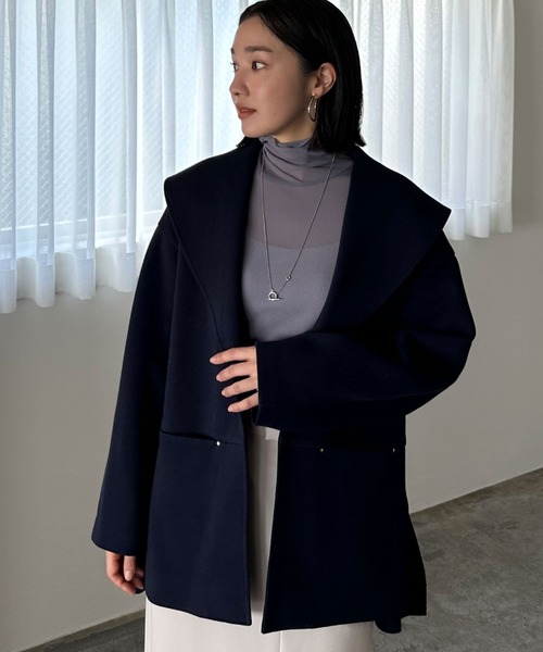 23AW/美品】6.1万デミルクスビームス シャギーショールカラーコート