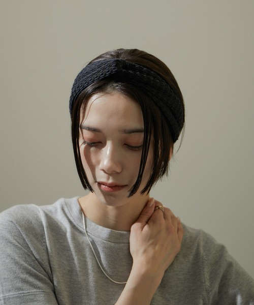 Kinema アーガイルヘアバンド ブラウン SALON adam et rope' ヘアバンド KINANジャガードヘアバンド