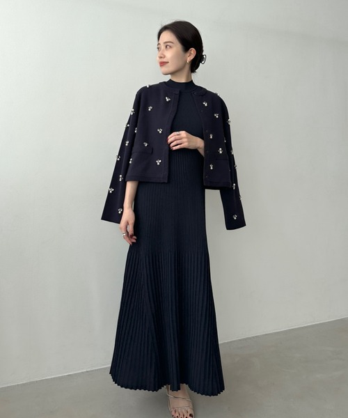 即日配送完売品　anuans セミマーメイドニットワンピース　navy S anuans｜セミマーメイドニットワンピース | Rakuten Fashion