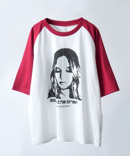 Starting Over tシャツ oversize raglan sleeve print T-shirt