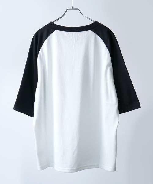 セール】oversize raglan sleeve print long sleeve T-shirt