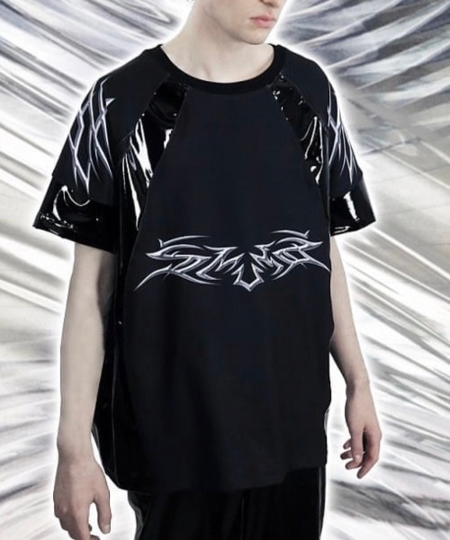 グラム オーバーサイズ Tシャツ NEVERMIND プリント