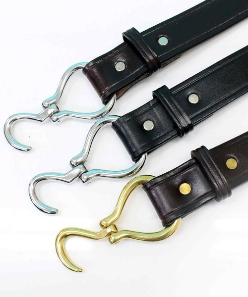 TORY LEATHER フーフピックバックルベルト 32 ブラウン×シルバー TORY LEATHER トリーレザー フーフピックバックルベルト – TopIsm