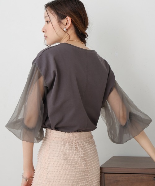 pianopiano様ご予約品　　未使用☆ソブ シアーボリュームスリーブトップス BAB tシャツ シアーボリュームスリーブトップス レディース