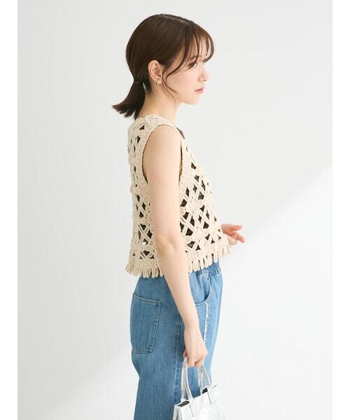 figlondon フィグロンドン　knit gardener 花かぎ針ベスト figlondon フィグロンドン knit gardener 花かぎ針ベスト