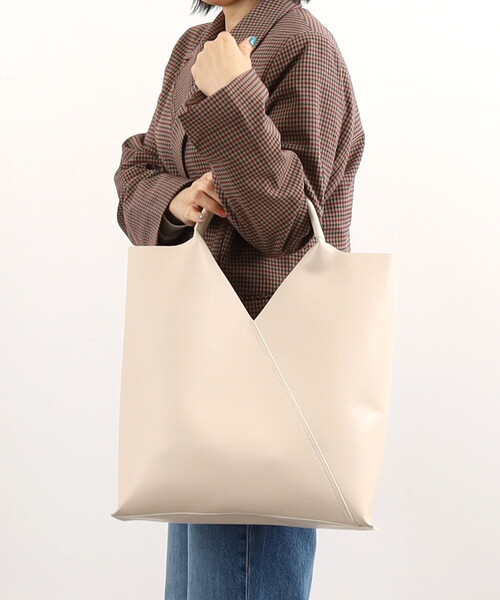 トートバッグ tooco COOCO トートバッグ フェイクレザー斜め切替トートバッグ／A4