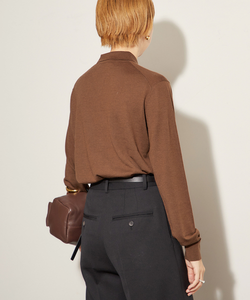 plage ニット セーター Collar カーディガン レディース