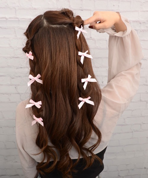 TONE SELECT GOODS ヘアクリップ 「float」ミニリボン ミニヘア