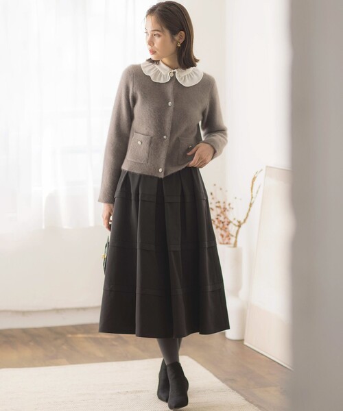 美品☆組曲 150 ワンピース ニットジャケットカーディガン ブラウス セット 美品☆組曲 150 ワンピース ニットジャケットカーディガン ブラウス