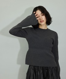 ニット セーター 「WEB限定・洗える」ビスチェライクパターンニットプルオーバー レディース ADAM ET ROPE' ニット セーター 「WEB限定・洗える」ビスチェ