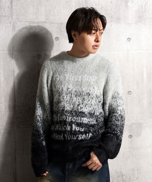 セーター ニット ロゴ シャギーニット / logo shaggy knit メンズ