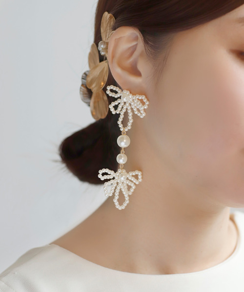 ANEMONE（アネモネ） ピアス パールフラワーピアス「Hanayome