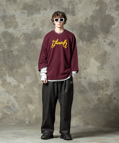 トップス glamb Wide Sleeve Logo Sweat glamb トレーナー スウェット Spin Logo Sweat / スピンロゴ