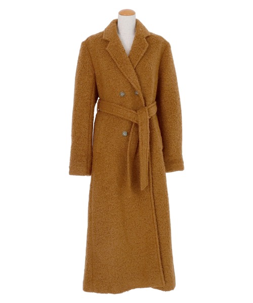 ZARA アウター　ミドル丈　ネイビー　ブークレコート　新品　美品 ZARA アウター ミドル丈 ネイビー ブークレコート 新品 美品