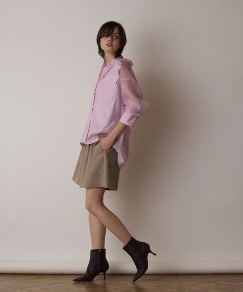 Diagram ブラウス シャツ シアーコンビオーバーシャツ レディース  