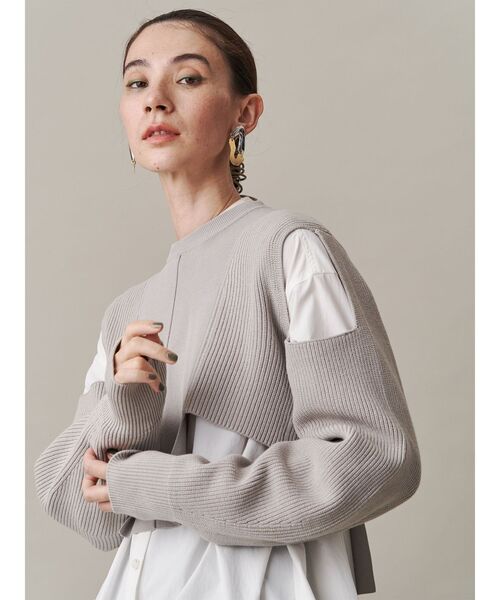 ニット セーター SHOULDER OPEN SHORT KT / ショルダーオープンショートニット レディース