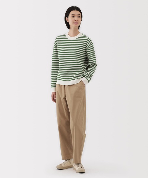 無印良品（MUJI） ニット セーター 婦人 洗えるワッフル編みクルー