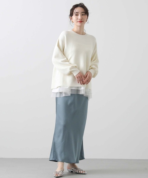 グレディブリリアン購入　チュールサテンスカート Gready Brilliant スカート サテンバイアスフレアスカート
