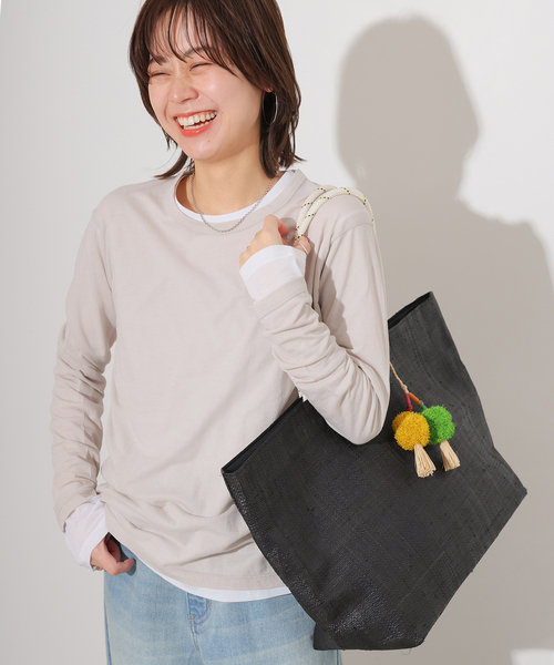tシャツ 「追加」シアークルーネックロングTシャツ レディース