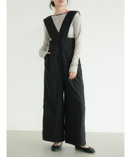 FIKA.（フィーカ） サロペット オーバーオール Lace overalls pants 