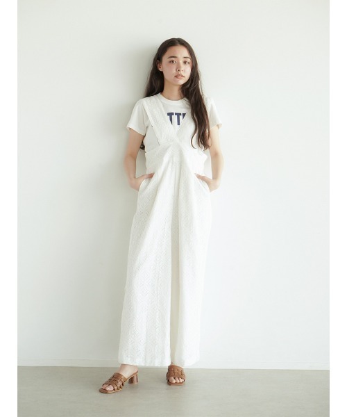FIKA.（フィーカ） サロペット オーバーオール Lace overalls pants 