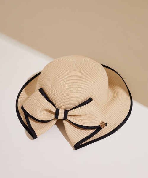 セール☆Kate spade Trilbyバイカラーリボンボウハット帽子 000000011479_fEUv4wJ.jpg