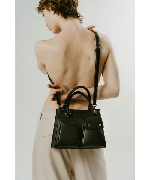 【Knuth Marf】multi pocket hand bag ブラック Knuth Marf - multi pocket hand bag / マルチポケット