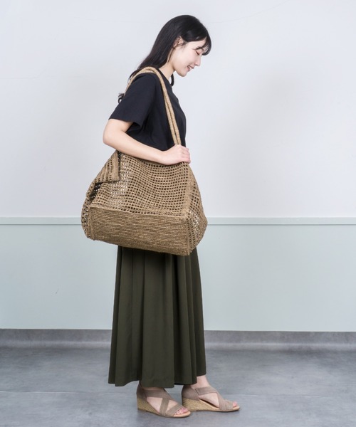 MADE IN MADA☆ティーブラウン バケツ型かごバッグ・新品に近い c005098f87f4be081554c8d4cf7abe