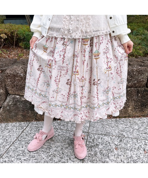 PINK HOUSE（ピンクハウス） 靴下 メリーゴーラウンド柄ソックス
