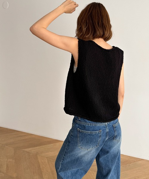 CANAL JEAN ベスト ジレ El mar コットンニットベスト