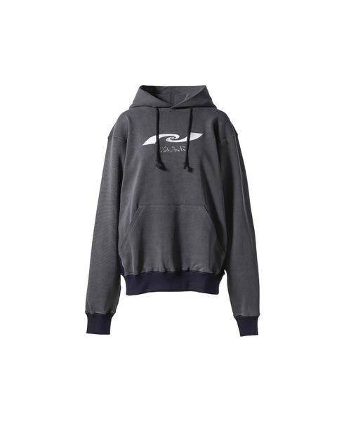 パーカー WASHED EMBROIDERY LOGO HOODIE レディース