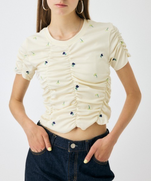 tシャツ 「WEB限定」FLORAL RANDOM GATHER Tシャツ レディース