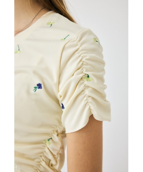 tシャツ 「WEB限定」FLORAL RANDOM GATHER Tシャツ レディース MOUSSY | 【WEB限定】FLORAL RANDOM GATHER LS Tシャツ (Tシャツ