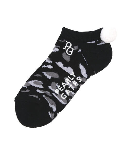 PEARLY GATES（パーリーゲイツ） 靴下 「PEARLY GATES」ヒョウ柄梵天