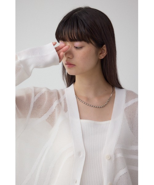 カーディガン スカシカシパンニット レディース AZUL BY MOUSSY カーディガン スカシガラニットカーデ
