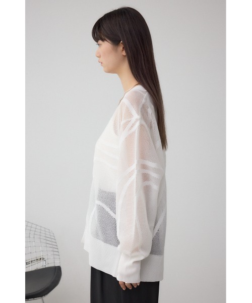 カーディガン スカシカシパンニット レディース ワンフォークロージング 1111clothing ◇透かし編み ジャガード