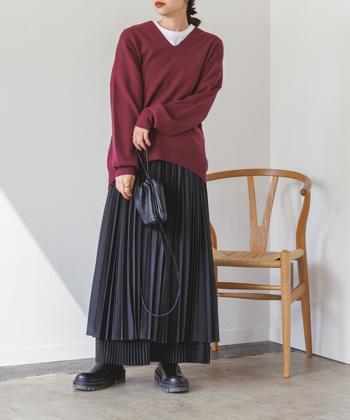 hunch（ハンチ） Vネックニット FREE ロイヤルブルー レディース