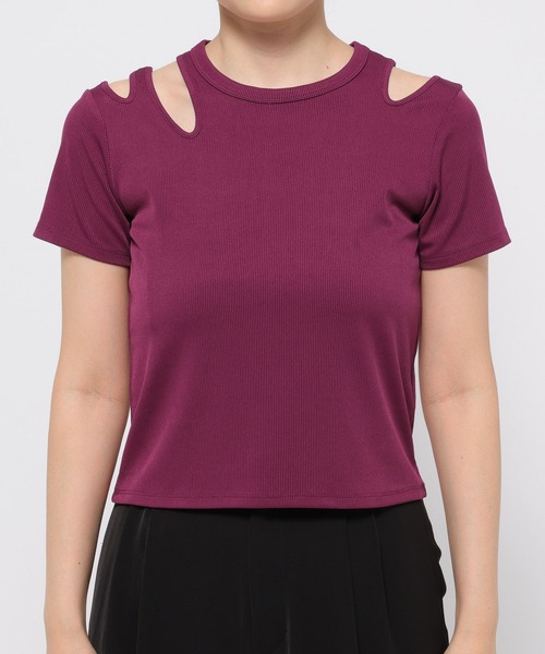HARE tシャツ デザインカットリブT(HARE) レディース